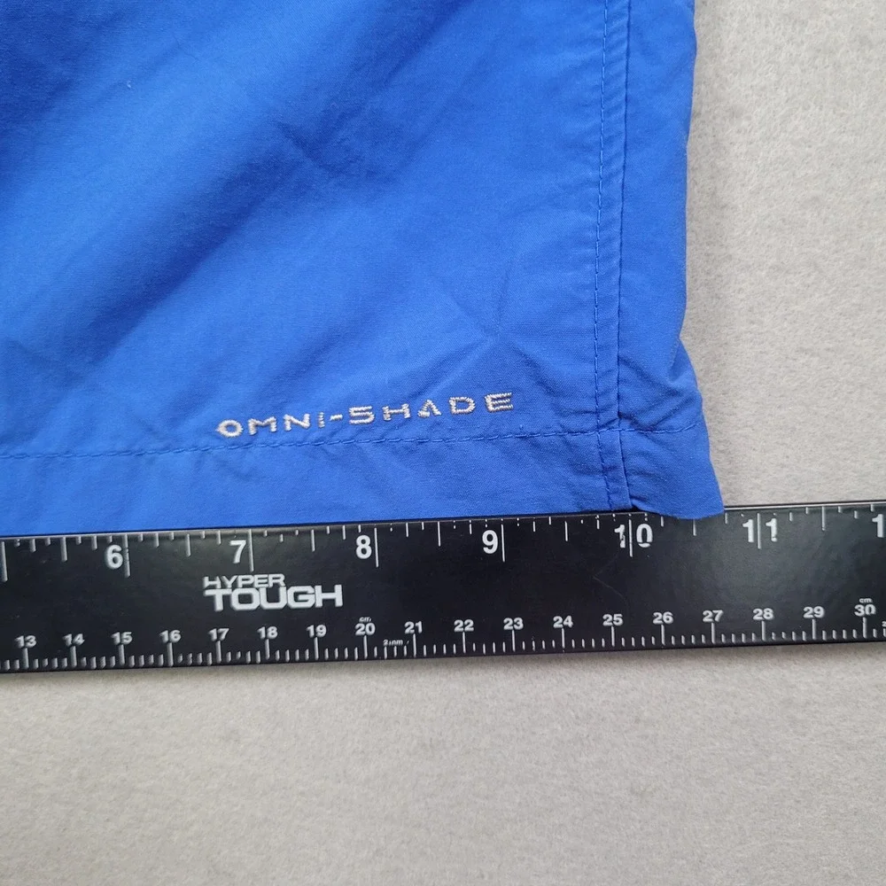 Columbia PFG Omni-Shade Blue Swim Trunks Kids Large 14/16 Fishing Shorts